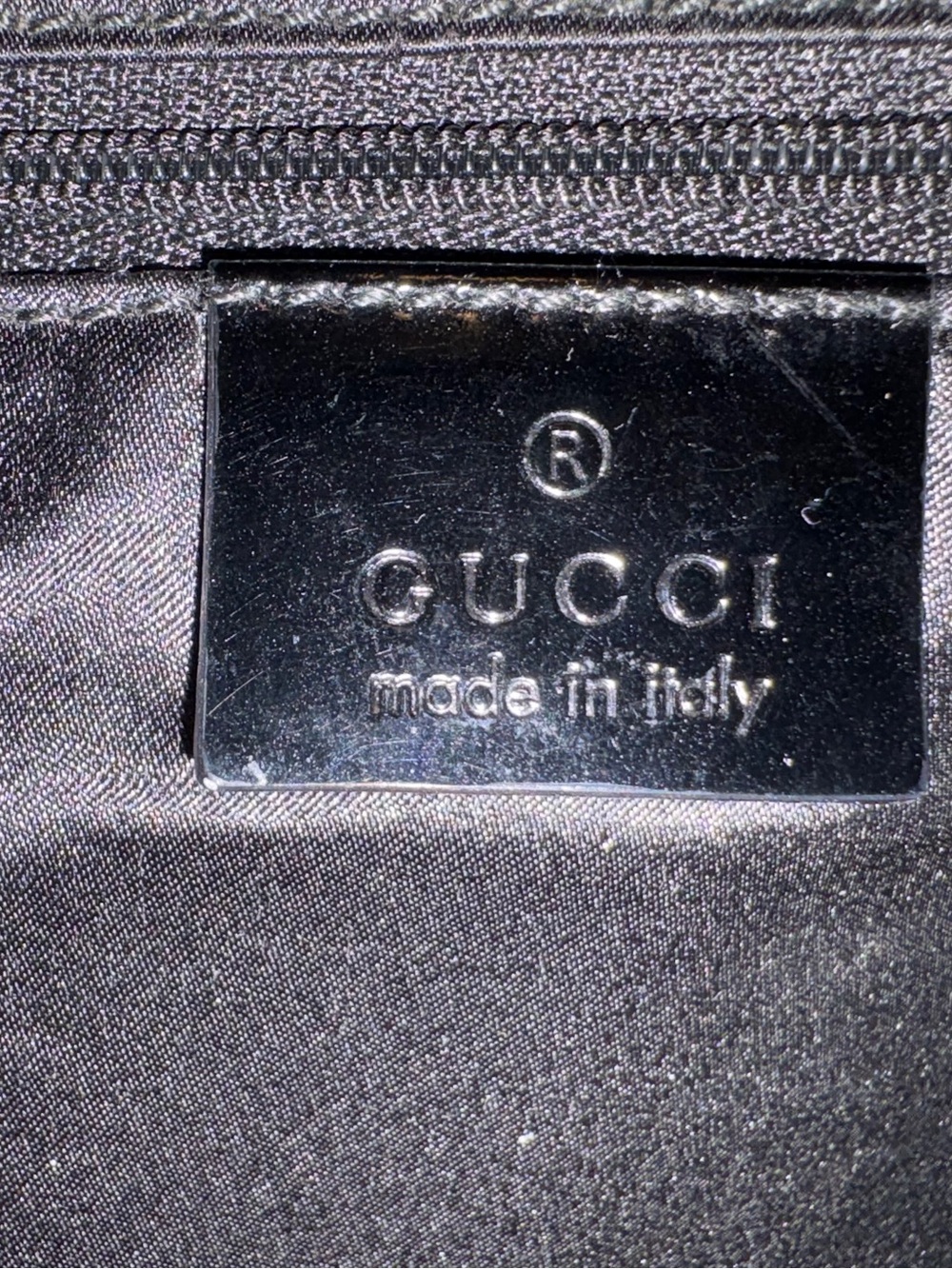 Gucci Black Fabric Satchel with Metal Accent Handle - Picture 15 of 16